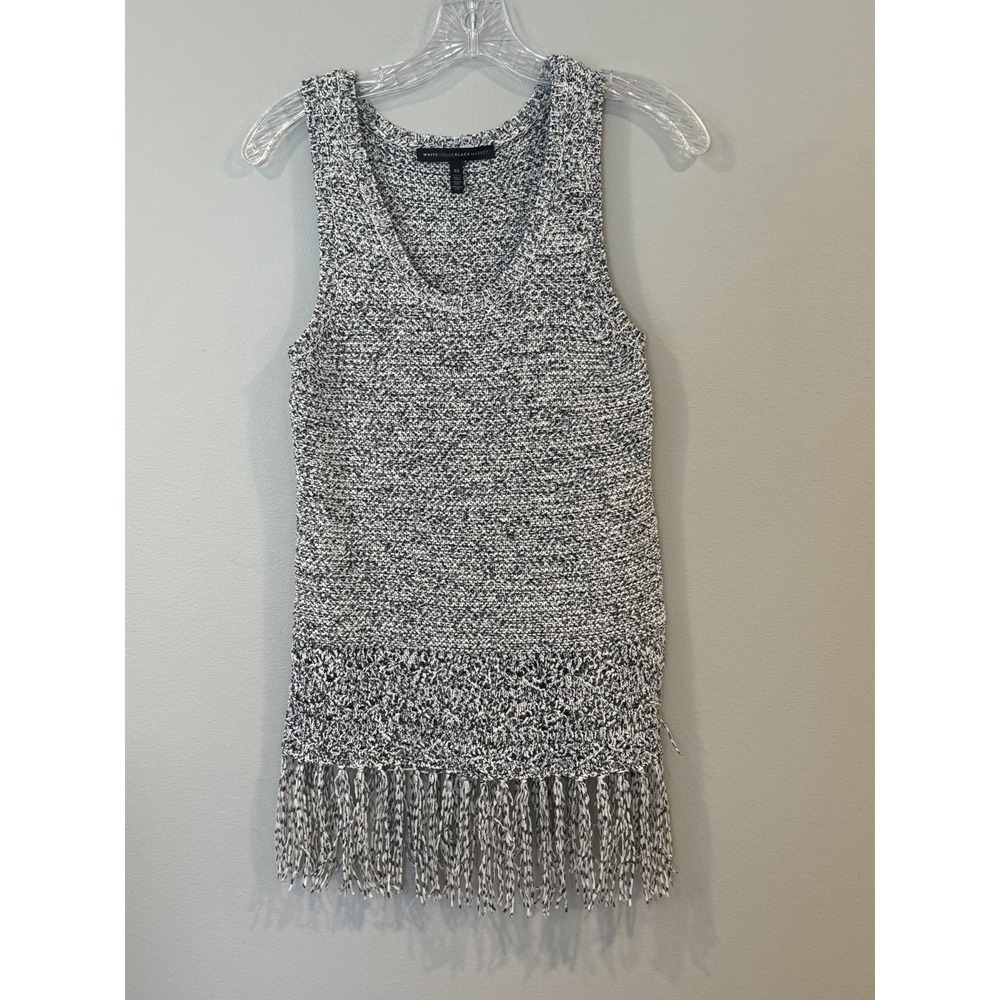 White House Black Market Fringe Hem Sleeveless Knit Top Sz. XS
